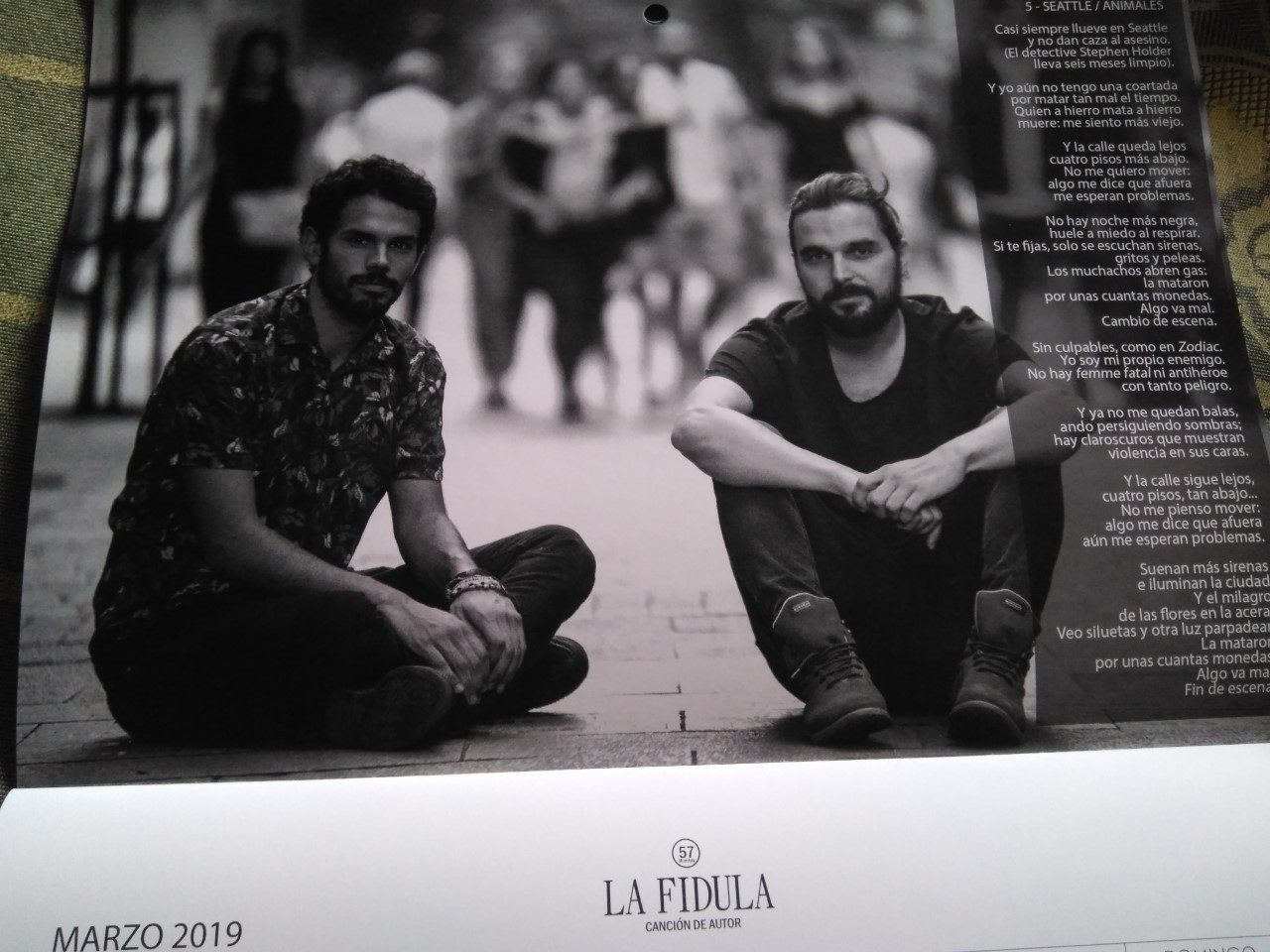 Calendario 2018 de La Fídula